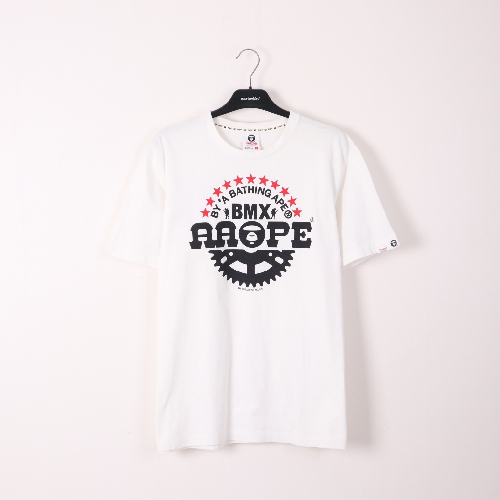 เสื้อยืด T-shirt AAPE ของแท้ 100% สภาพใหม่ Premium [AAPE L 21.5/28.5] | MOPOKO