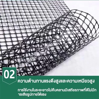 ตาข่ายพลาสติก พีวีซี สีดำ กันนก ยาว10/30/50เมตร ช่องตา ความหนา รั้วตาข่ายpvc ตาข่ายกรงไก่ ไล่นก กันนก อวนล้อมไก่