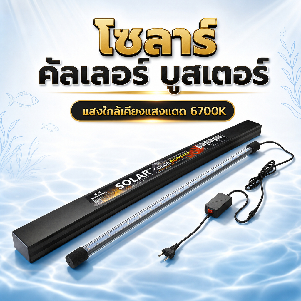 NEO HELIOS Solar Color Booster ST Series ไฟตู้ปลาเร่งสี ปลาสีสดทันที แสงสวย น้ำไม่เปลี่ยนสี แสงขาว 6700K กันน้ำ IP68