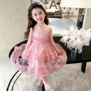 PRINCESS KESLI ชุดเดรสเด็กผู้หญิงฤดูร้อน ชุดเจ้าหญิงเด็ก ชุดเดรสวันเกิดเด็กหญิง 1-12 ปี
