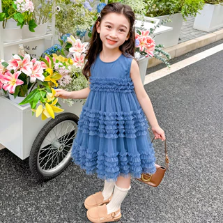 PRINCESS KESLI ชุดเดรสเด็กผู้หญิงฤดูร้อน ชุดเจ้าหญิงเด็ก ชุดเดรสวันเกิดเด็กหญิง 1-12 ปี