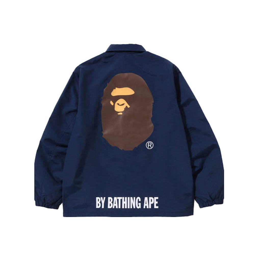 🫐🙈A Bathing Ape (BAPE) Ape Head Coach Jacket Navy Blue🐵🫐