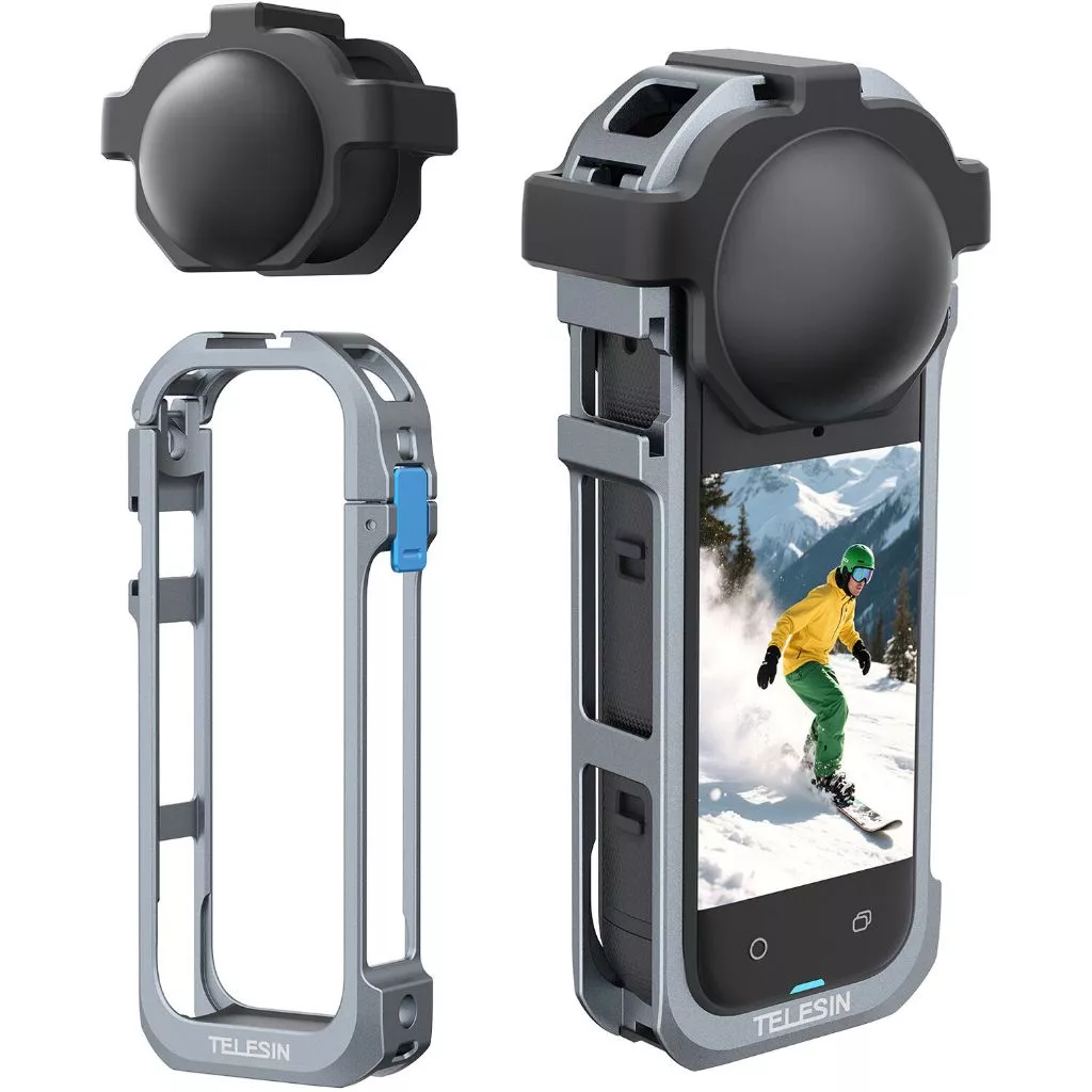 TELESIN Insta360 X5 Utility Frame Metal Cage เคสอลูมิเนียม แม่เหล็ก Quick Release thumbnail 4