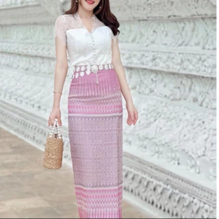 ผ้าถุงสำเร็จทอลายแพรวากาฬสินธุ์ ชิปหลัง ตะขอหลัง งานตรงปก100%