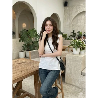 B684 เสื้อแขนกุดผูกข้าง ลุคมินิมอลดูแพง ตัวนี้คือ เรียบแต่ดูดีมาก