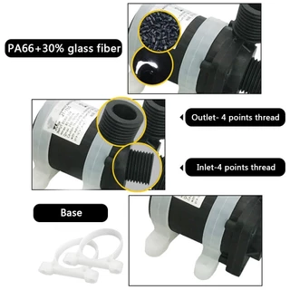 ปั๊มน้ำมอเตอร์บัสเลส DC 12V พลังงานโซลาร์ อัตราการไหล 700L/H เหมาะสำหรับตู้ปลา บ่อปลา น้ำพุ ประหยัดพลังงานทนทาน