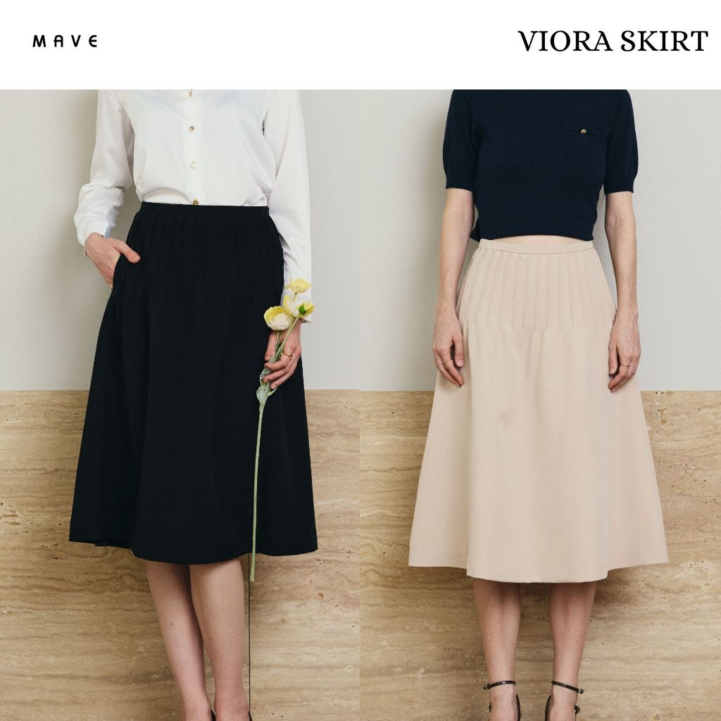 MAVE กระโปรง รุ่น Viora สี NUDE,BLACK