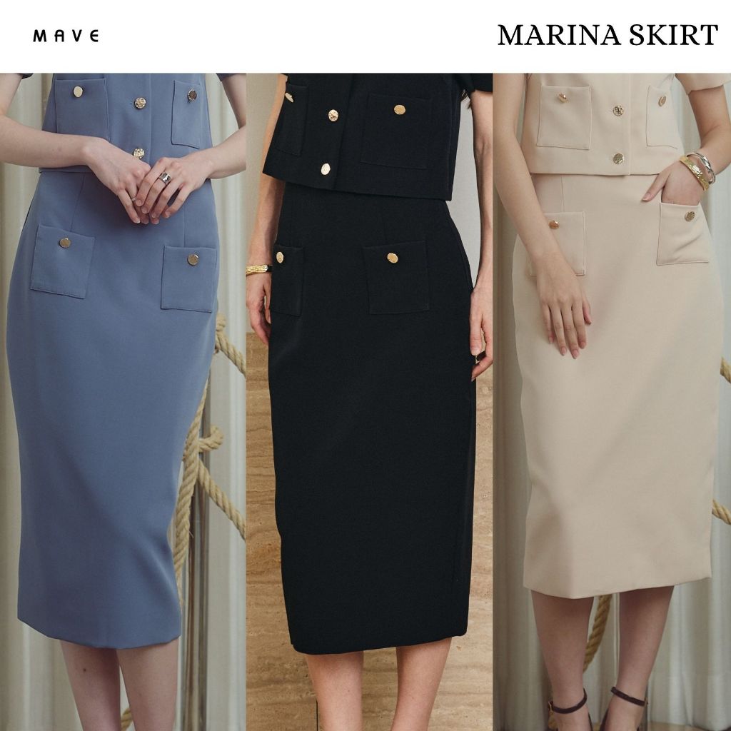MAVE กระโปรง รุ่น Marina สี LAKE BLUE, BEIGE,BLACK