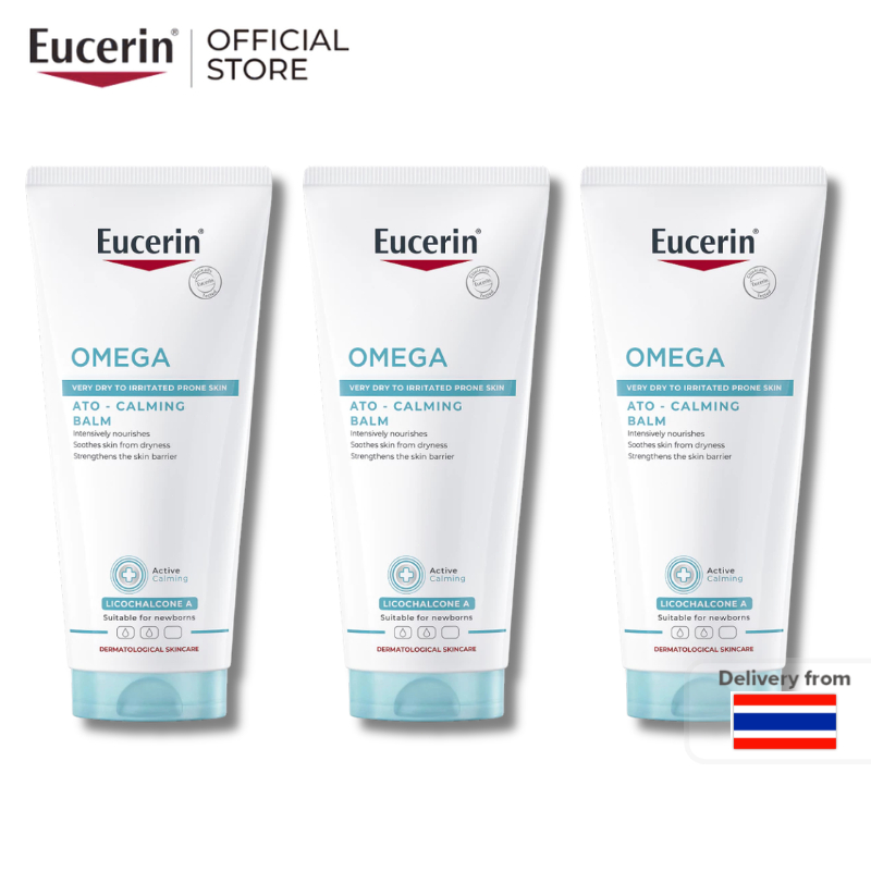 Eucerin OMEGA ATO-CALMING BALM 200 ML x 3 บาล์มบำรุงผิวหน้าและผิวกาย สำหรับผู้มีปัญหาผิวแห้ง ผิวแพ้ง่าย แดง คัน New – โปรปัง
