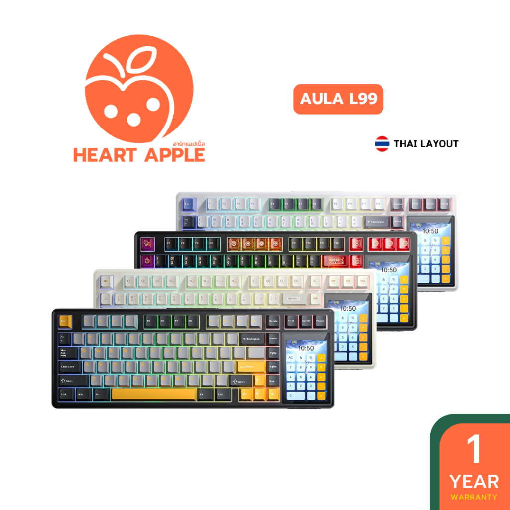 คีย์บอร์ดไร้สาย AULA L99 Gasket Mechanical Keyboard