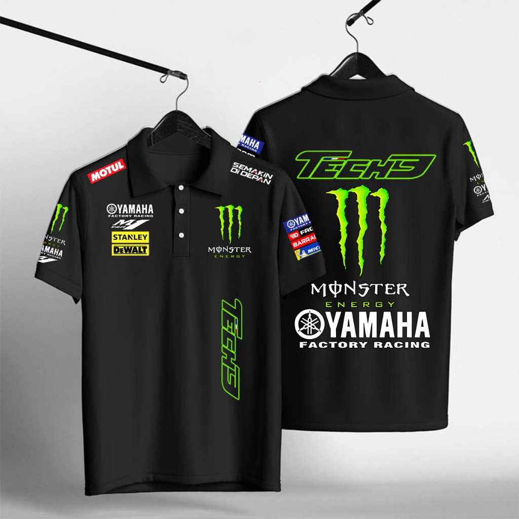 Yamaha MotoGP Polo Shirt ผู้ใหญ่ / ผ้าฝ้าย / เสื้อโปโล/ชุดแข่งรถ/ชุดกีฬา/เหมาะสำหรับทุกสถานที่/เสื้อผ้าผู้ชายหล่อ S-3XL