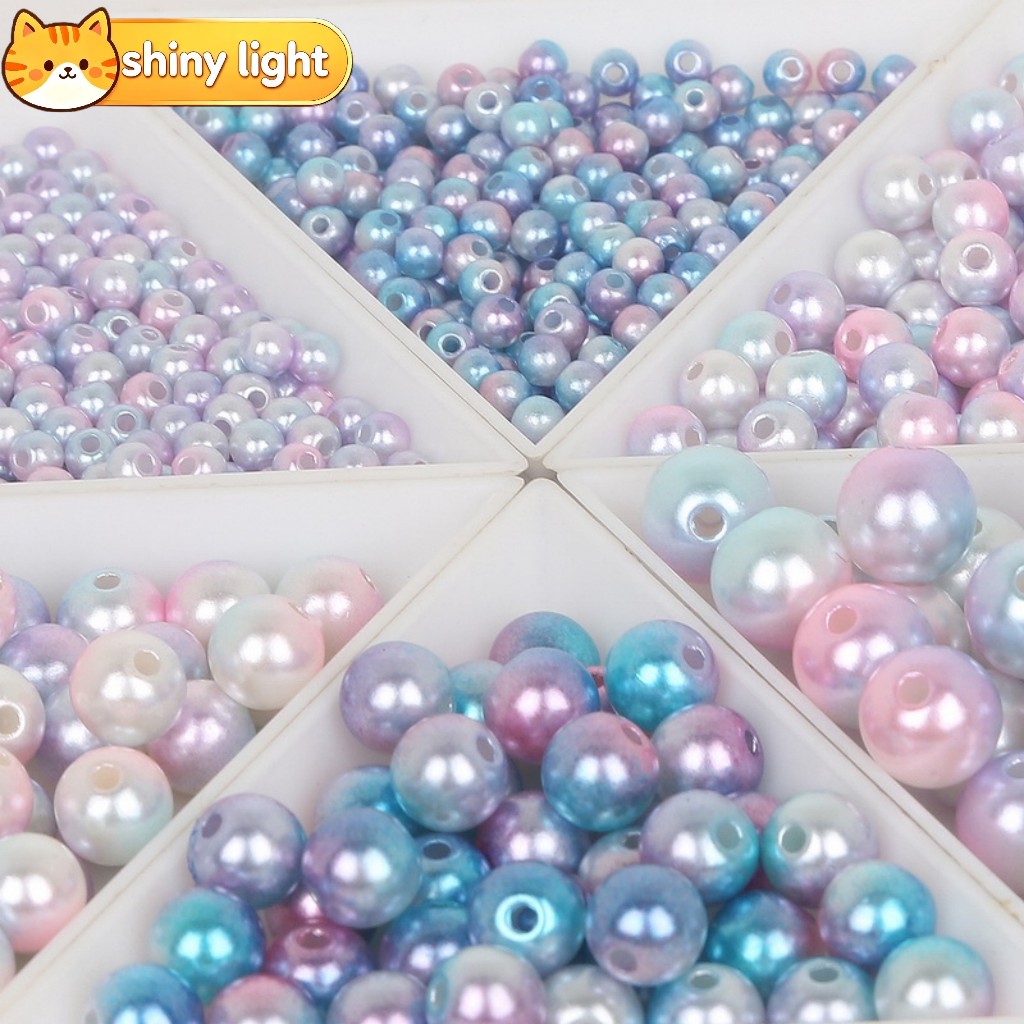 ลูกปัดอะคริลิก ABS ทรงกลม 4-10 มม. ตัวเว้นระยะ อุปกรณ์ DIY ทำสร้อยคอ สร้อยข้อมือ ต่างหู เครื่องประดับ