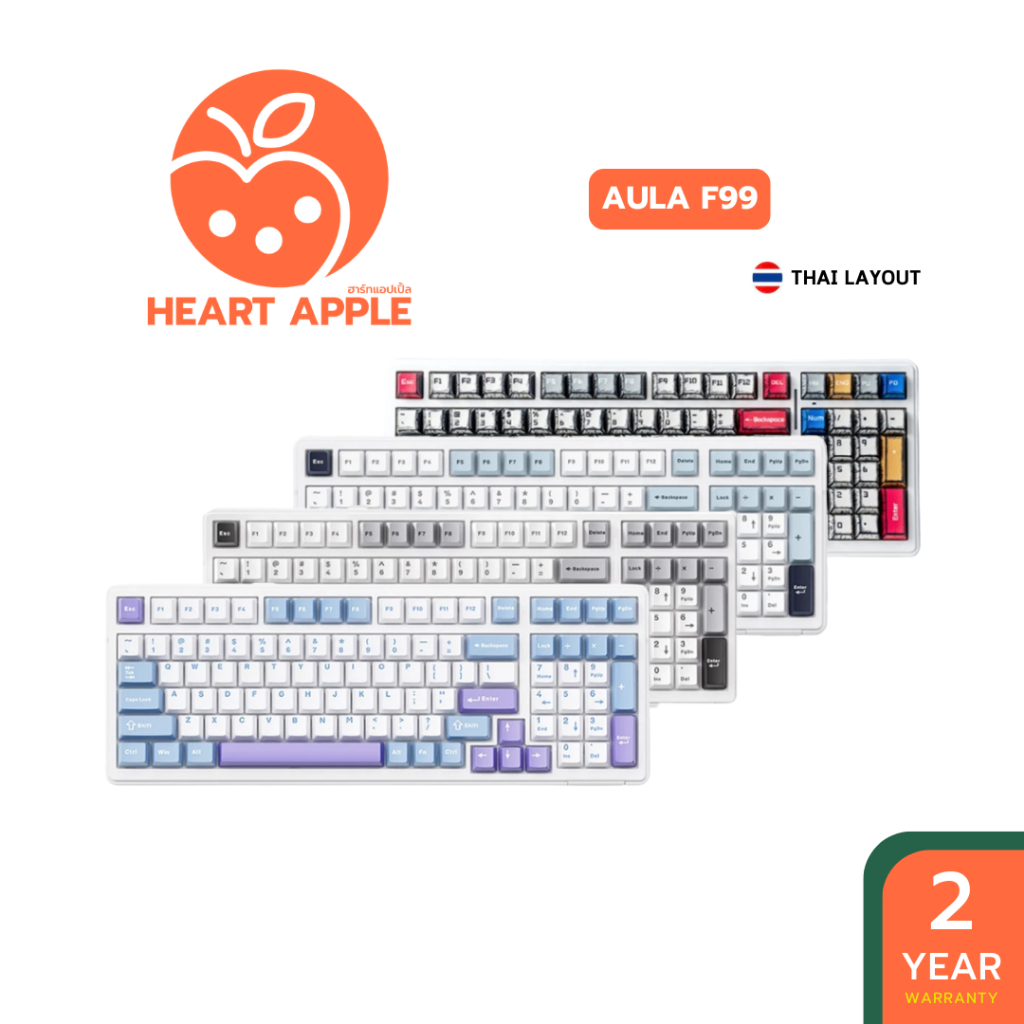 คีย์บอร์ดไร้สาย AULA F99 Gasket Mechanical Keyboard