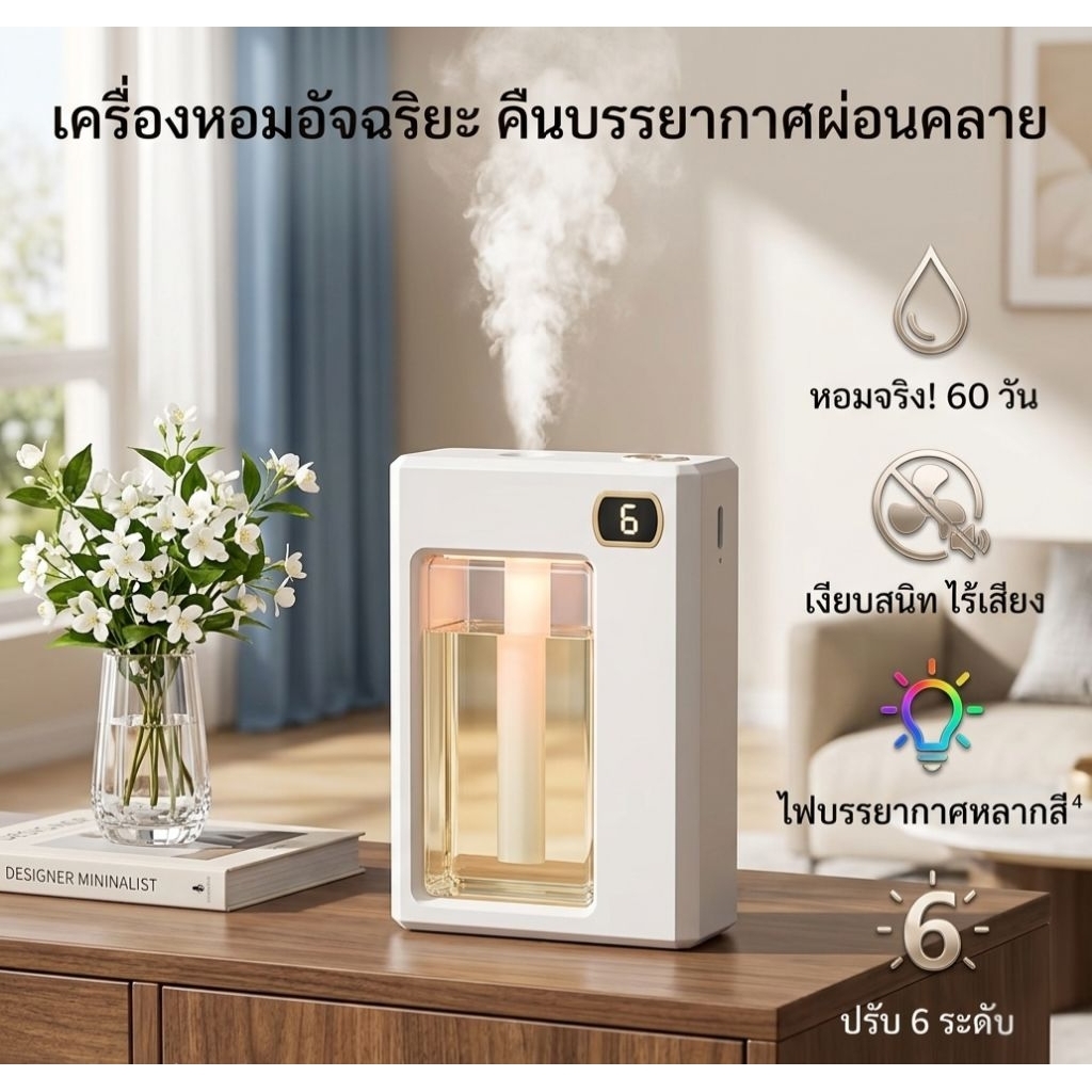 ■เครื่องพ่นน้ำหอมแบบชาร์จ■ กระจายกลิ่นอโรม่า■ กลิ่นหอมยาวนาน■ ผ่อนคลาย■