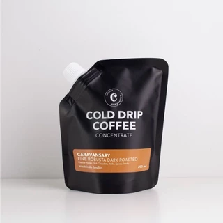 CARAVANSARY กาแฟสำหรับนักเดินทาง คั่วเข้ม ไม่เปรี้ยว คาเฟอีนสูง COLD DRIP FINE ROBUSTA COFFEE CONCENTRATE Extra intense