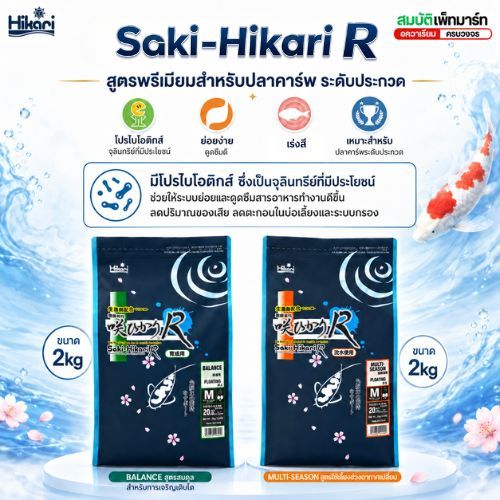 Saki-Hikari R ( Balance/Multi Season ) อาหารปลาคาร์ฟ พรีเมี่ยม อาหารปลาคราฟ สูตรที่ดีที่สุดของฮิคาริ