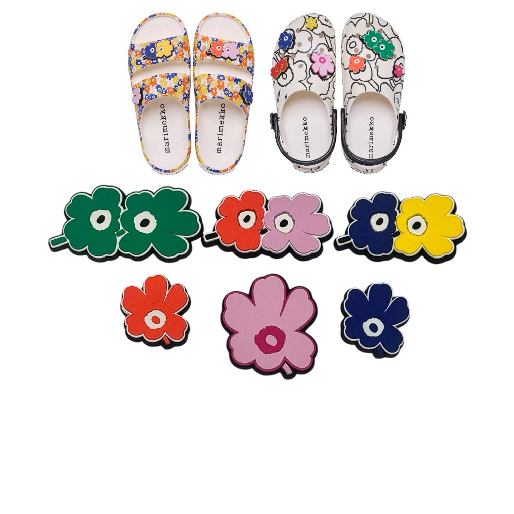 Jibbitz ตัวติดรองเท้า ดอกไม้Marimekko ของแท้ (ร้านคนไทยค่ะ^^)