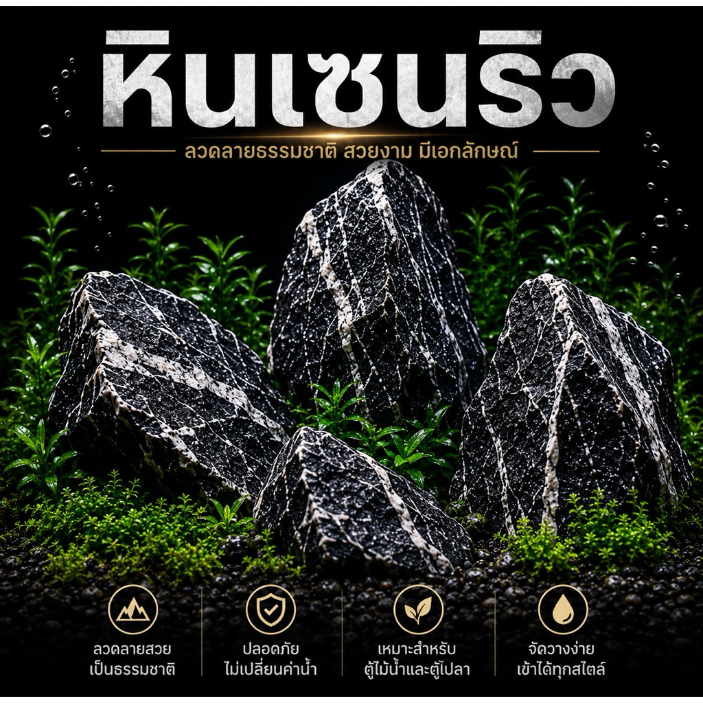 หินเซนริว 🪨(นำเข้า)🌟แต่งตู้ปลา พร้อมจัดส่งทั่วไทย