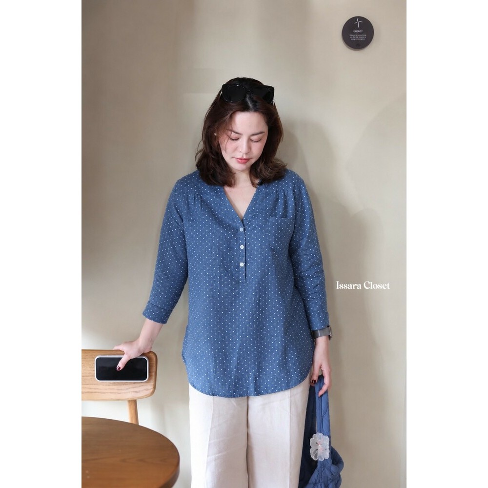 Long Shirt #ลาย Dot-Jeans