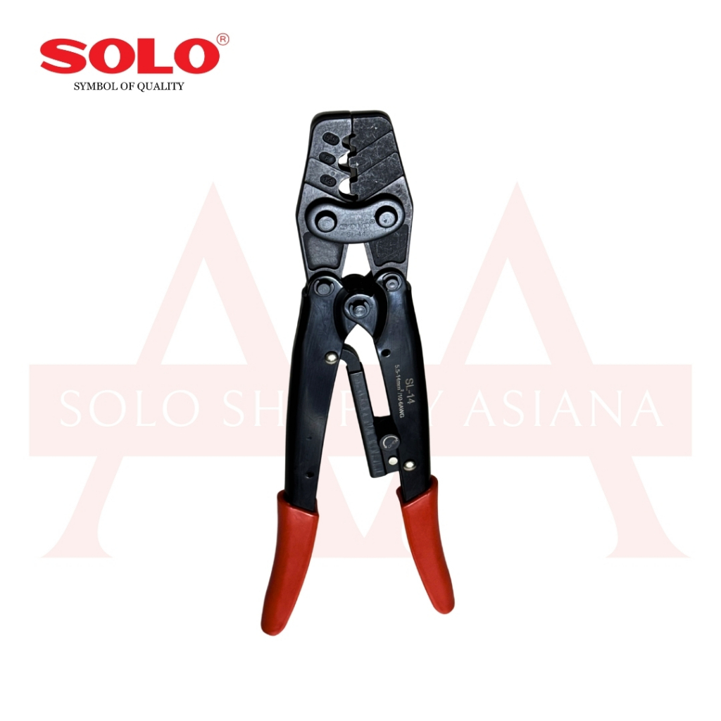 Solo No.SL คีมย้ำหัวสายไฟ คีมย้ำหางปลาโซโล 8"/14" sq.mm