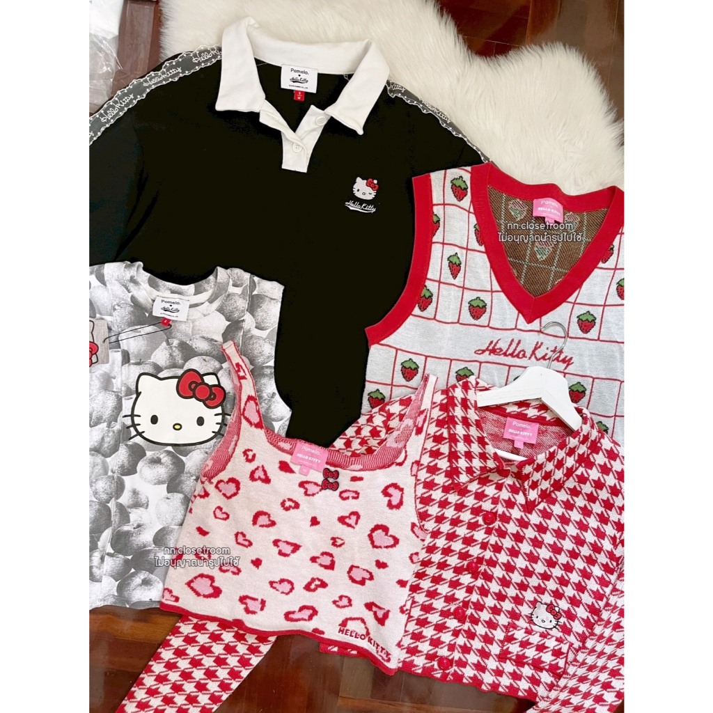 ส่งต่อ เสื้อคอลคิตตี้ Pomelo x Hello Kitty แท้💯 งานสะสม ตามหา หายากค่ะ New&Used