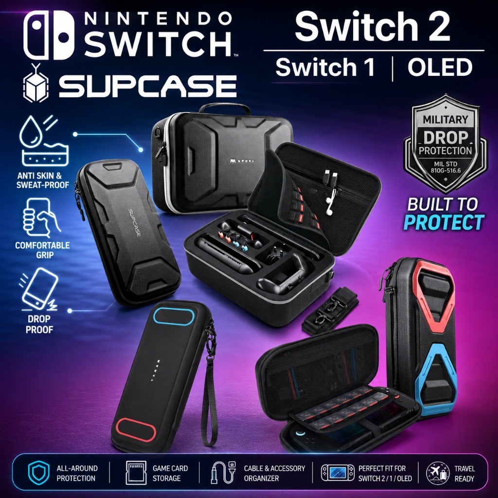 (ส่งทันที) กระเป๋า SUPCASE (MUMBA) Carrying Bags สำหรับ Nintendo Switch 2 / Switch 1 / Switch OLED