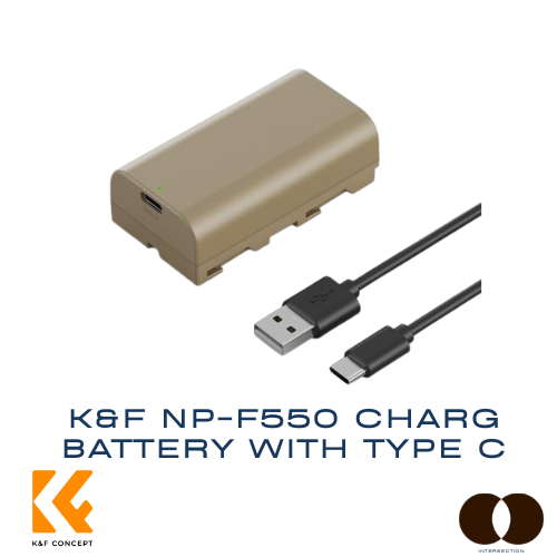 K&F NP-F550 Charg Battery with Type C / K&F NP-F550 * 2  Charger Battery (สนใจติดต่อสอบถาม)