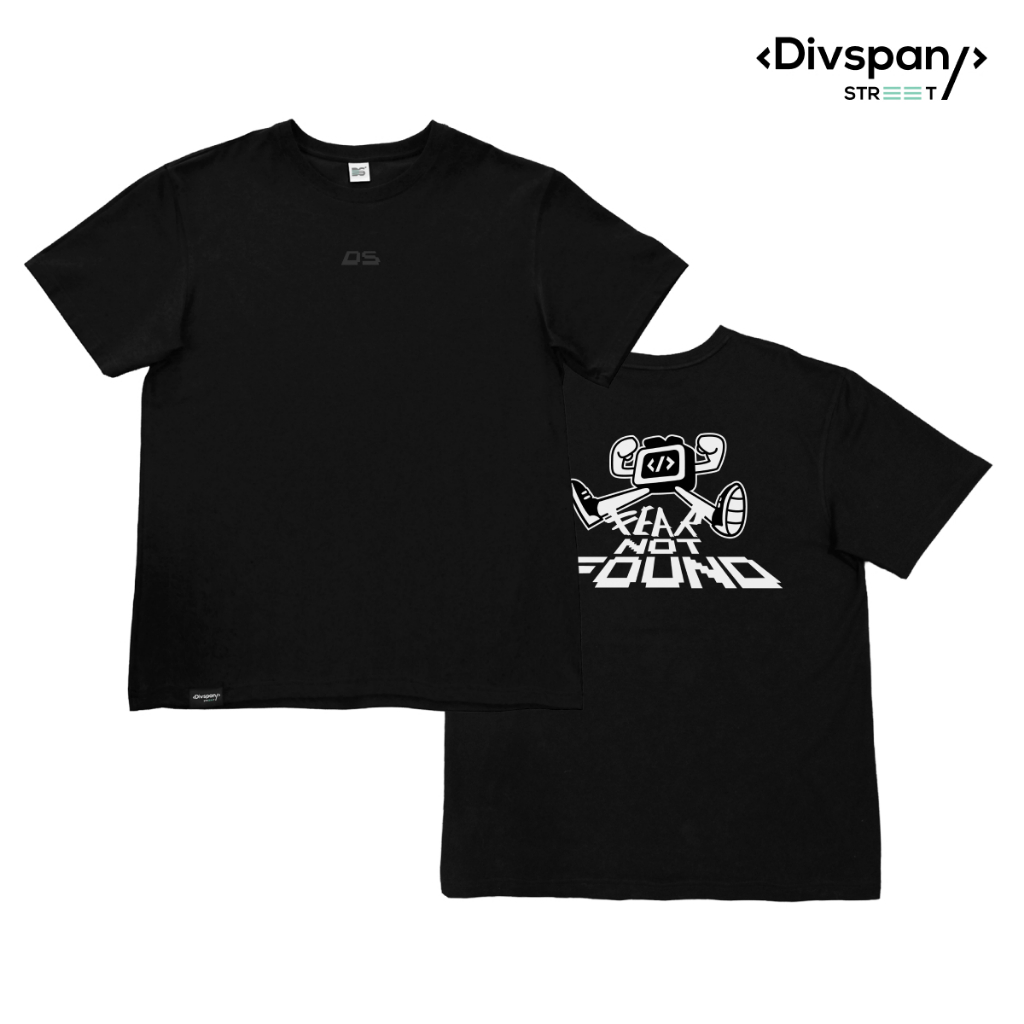Divspan – เสื้อยืดดำ สตรีทมินิมอล รุ่น Fear Not Found