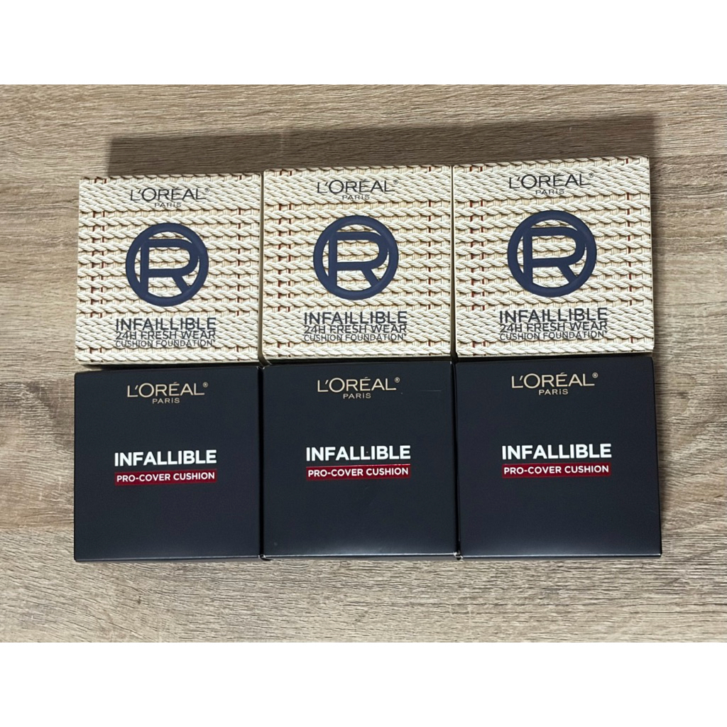 พร้อมส่ง L'Oreal Paris Infallible 24HFresh Wear Cushion Foundation 11g Raffia มี Refill มีเบอร์ 12,2
