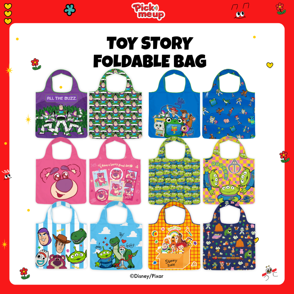 PickMeUp กระเป๋าพับได้ Foldable Bag ลาย TOY STORY