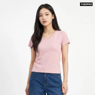Yuedpao Ultrasoft Non-Iron 2026 (Women) - V Neck เสื้อยืดคอวีผู้หญิง สีพื้น ผ้านุ่ม ใส่สบาย ไม่ต้องรีด Set Colorful