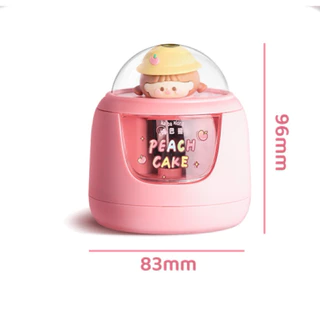กบเหลาดินสออัตโนมัติ กบเหลาดินสอไฟฟ้า กล่องใส เหลาเสร็จใน 3 วิ ลายน่ารัก สีพาสเทล ใช้งานง่าย