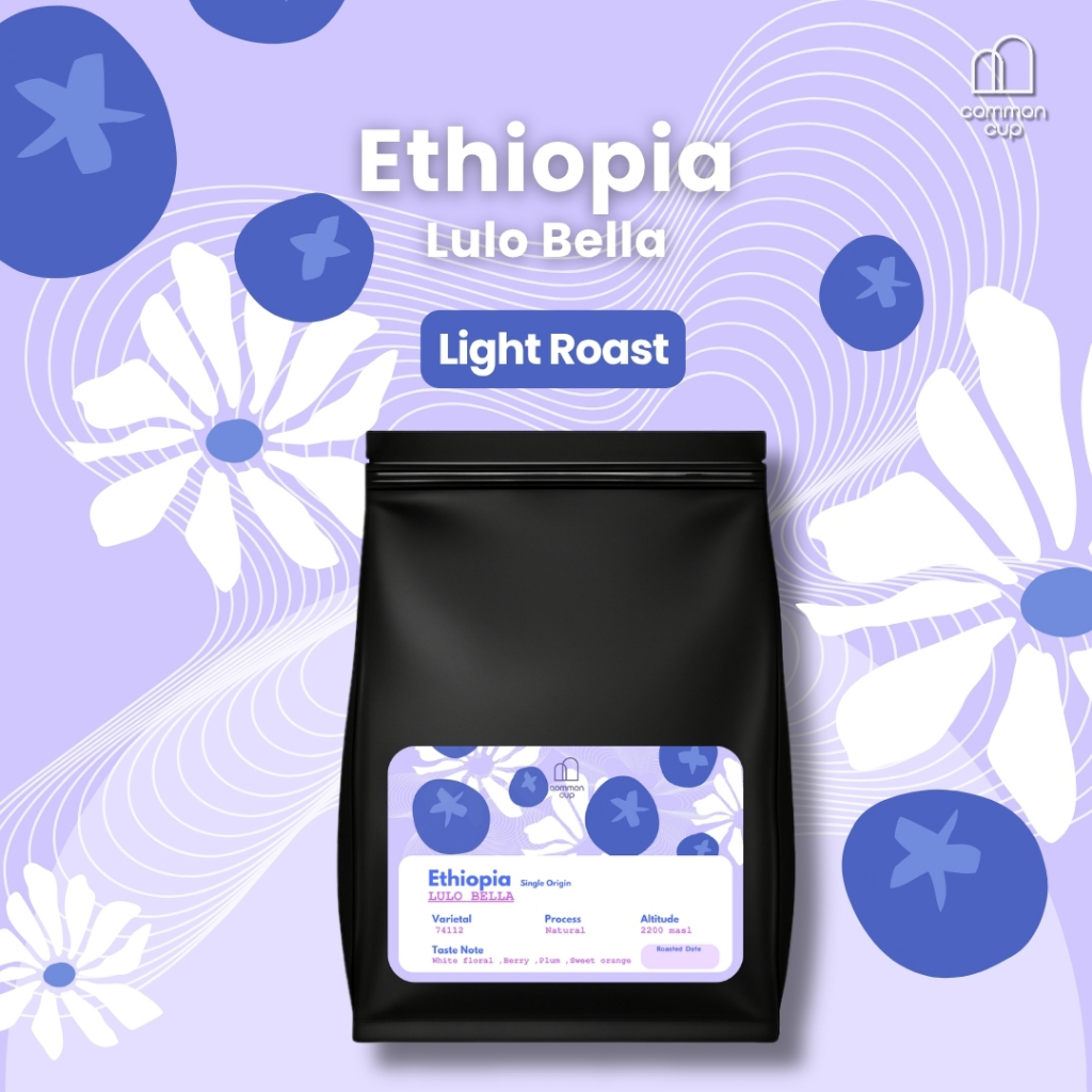 <สินค้าใหม่> เมล็ดกาแฟ คั่วอ่อน Ethiopia Lulo Bella โทนดอกไม้ เบอร์รี่ สำหรับดริปและเอสเพรซโซ่