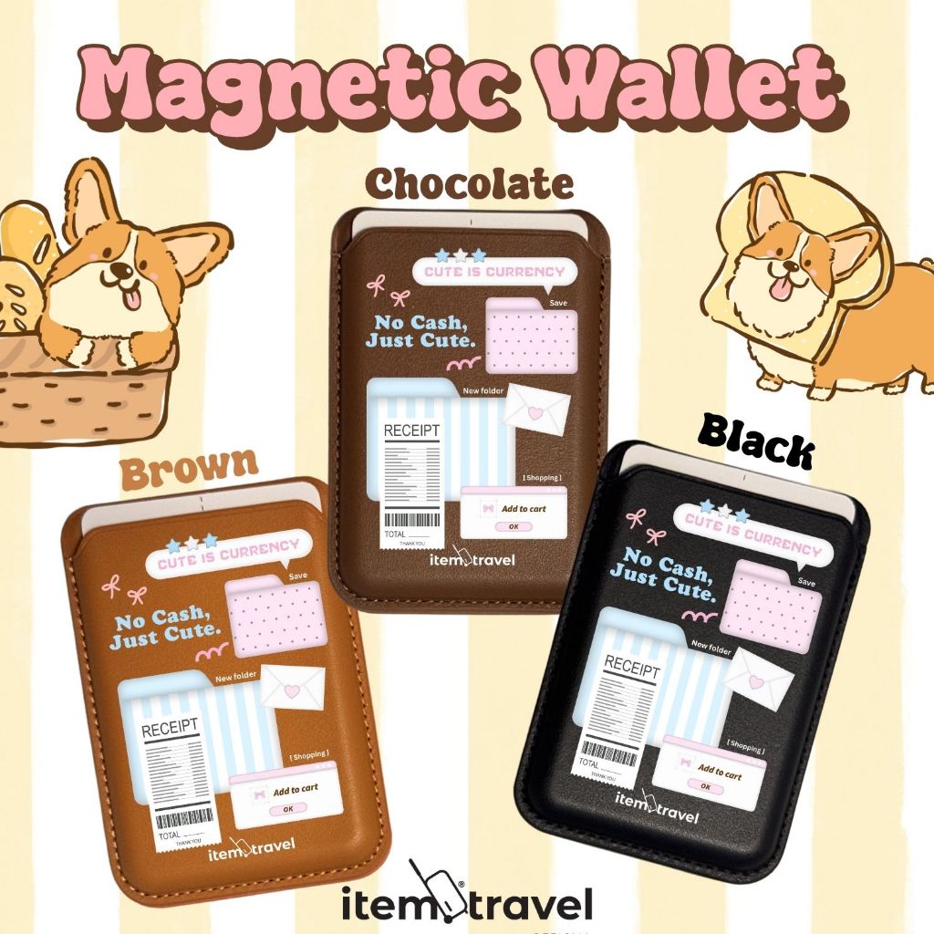 Macnetic Wallet (Folder series) กระเป๋าใส่บัตรแม่เหล็ก ติดกับมือถือ กางตั้งได้