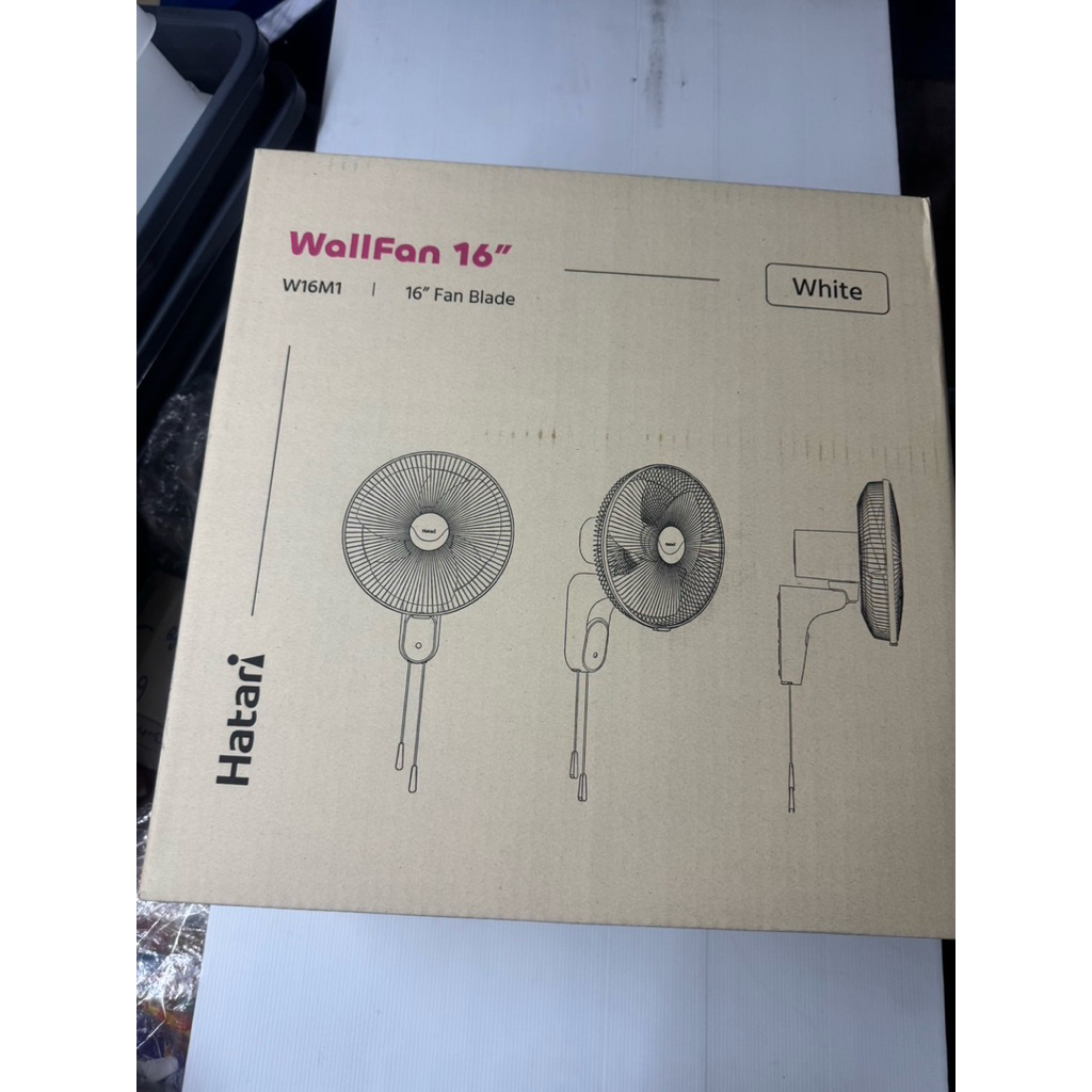 พัดลมข้างฝา16นิ้ว ยี่ห้อHatari รุ่นW16M1