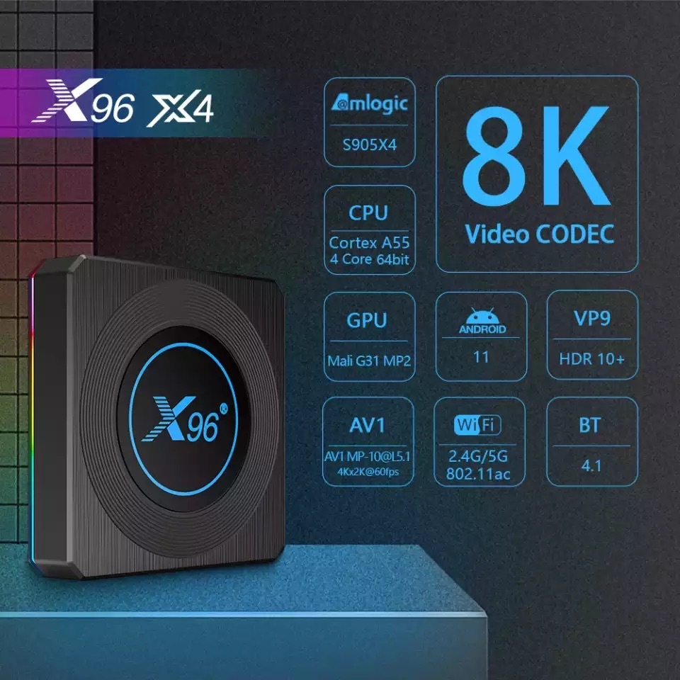 X96 X4 (64GB ROM ) แรม 4GB / 64GB Wifi 5G Bluetooth CPU รูปที่ 2