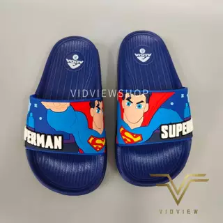 VIDVIEW มีส่งด่วน รองเท้าแตะเด็ก Adda 32B4K Superman ลิขสิทธิ์แท้ แบบสวม เบอร์ 25-35