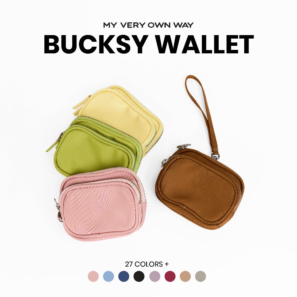 MyVeryOwnWay | Bucksy Wallet - กระเป๋าสตางค์ มี 2 ช่องซิปใหญ่ และช่องด้านในใส่ของได้เยอะ มีสายคล้องให้ (มี 27 สี)