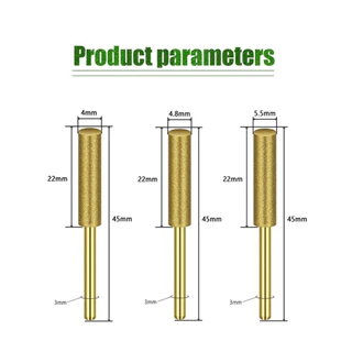 หัวลับคมเลื่อยยนต์ ชุด5ชิ้น ก้าน4MM 4.8MM 5.5MM หินเจียรโซ่เลื่อยไฟฟ้า