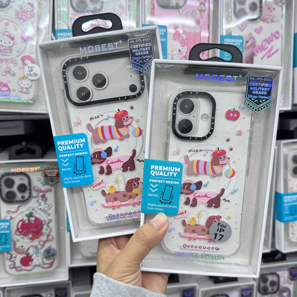 💥Mobest Case💥ลาย หมาหลังอ้าน มีแม่เหล็กชาร์จสำหรับรุ่นโอโฟน 15 IP15promax IP16promax IP17 IP17promax