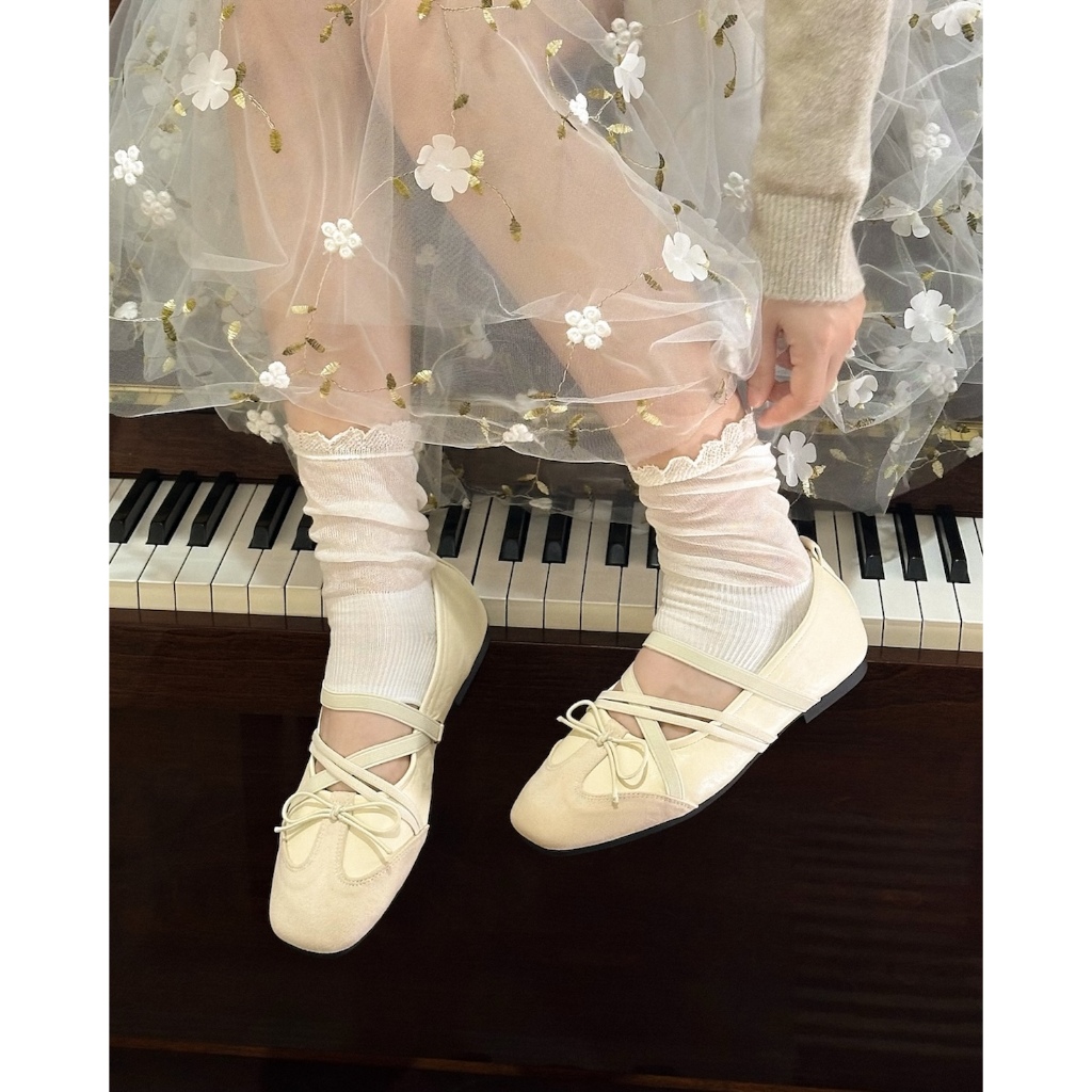 Petite socks ถุงเท้าเปิดนิ้วเท้า ผ้า polyester โปร่ง สีพาสเทล (ได้เฉพาะถุงเท้า)