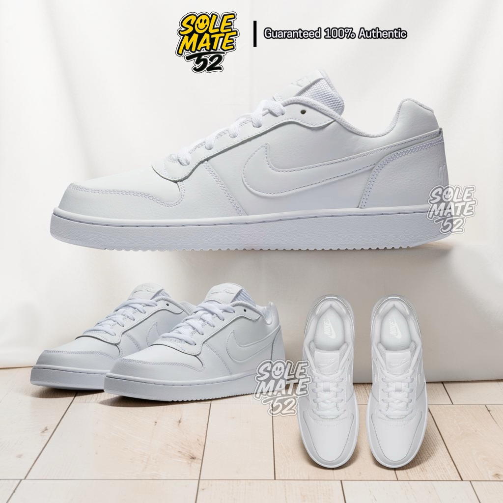 NIKE ไนกี้ รองเท้าผ้าใบชาย👨🏻 ขาวล้วน Nike Ebernon Low White/White AQ1775-100 พร้อมถุงแบรนด์ 🛍️