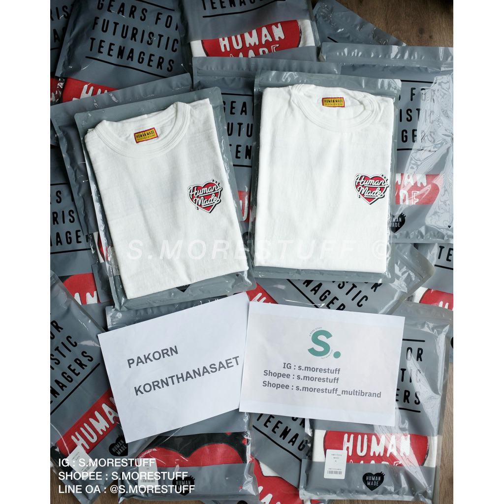 HUMAN MADE. GRAPHIC T-SHIRT (HM29TE005) (ใจหลุยส์ 2025) - White/Black