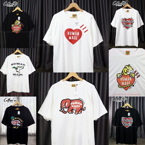 เสื้อยืด Human-A14 อก 38"-56" XS-5XL Cotton 100% ไม่ใช่ผ้ามัน ผ้าหนา ใส่สวย พร้อมส่งจากไทย
