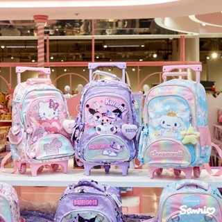 💜 แท้ 100% กระเป๋าเป้ กระเป๋านักเรียน Sanrio 💖 กระเป๋าล้อลาก กระเป๋าใส่หนังสือ Luma