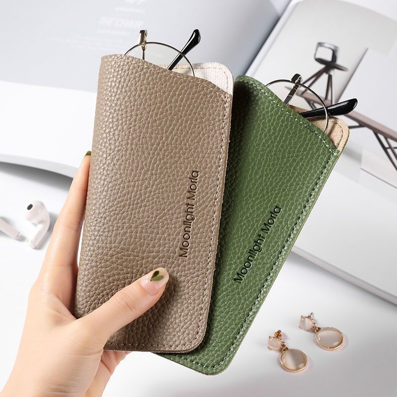 เคสใส่แว่น ซองหนังใส่แว่น กระเป๋าหนังนิ่ม แบบพกพา แบบพกพา สําหรับใส่แว่นตา