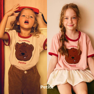 lookbookpetite little benny t-shirt เสื้อยืดเด็ก สกรีนรูปน้องหมี benny สี beige