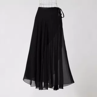 Ballerina Chiffon Wrap Skirt Long Lyrical Dance Skirt for Stage, Practice & Performances