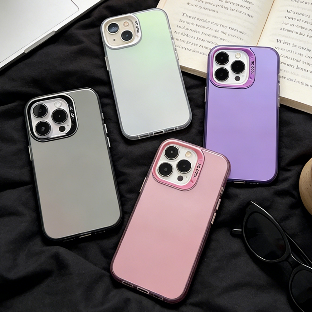 🔥COD🔥เคส For iphone 11 13pro 12 14 15 Pro MAX 14 15 7 8Plus X XR XSMAX SE2020 เคสโทรศัพท์มือถือ 8 สีดำสไตล์สปอร์ตแบรนด์