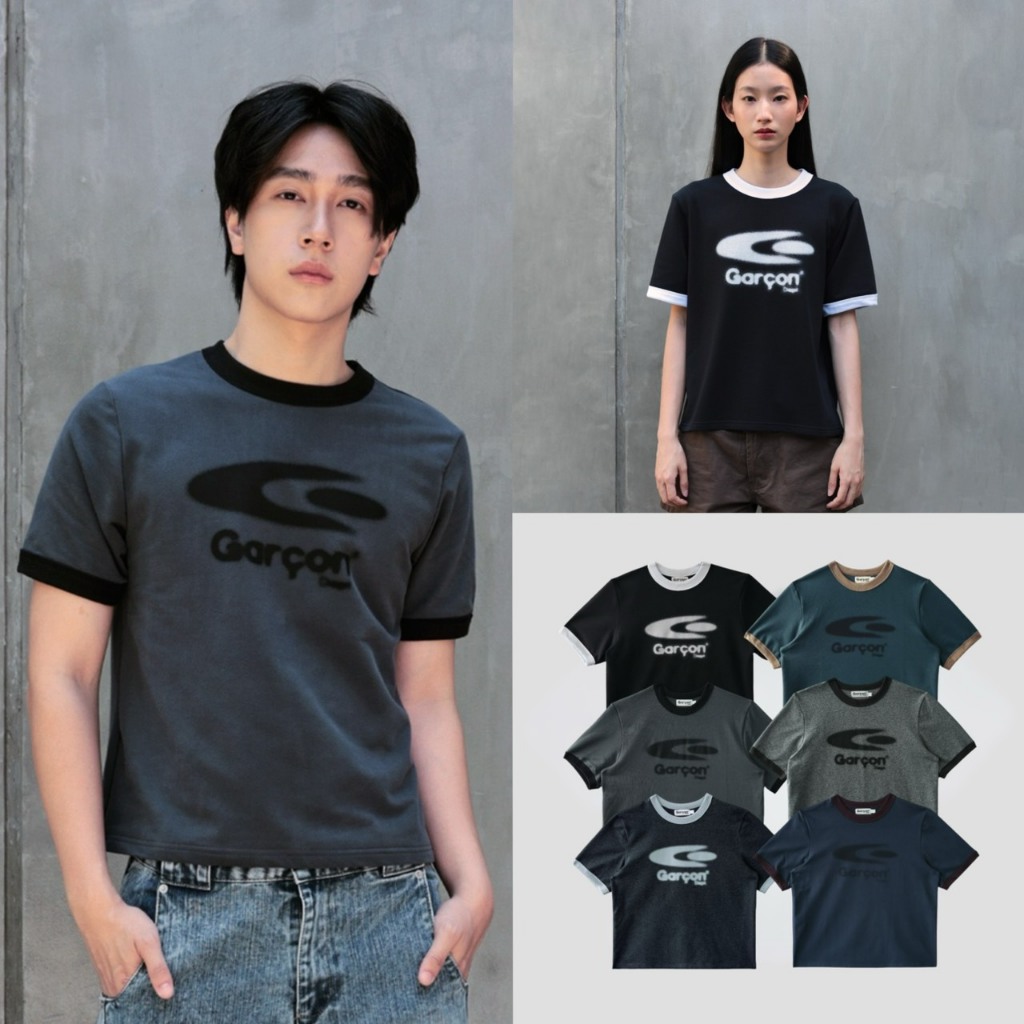 Garcon.dept | Garcon dept dgt white tee | เสื้อยืดสกรีนโลโก้ unisex